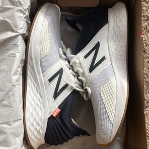 New Balance White and Navy Athletic Shoes